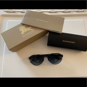 Authentic polarized BURBERRY aviator sunglasses